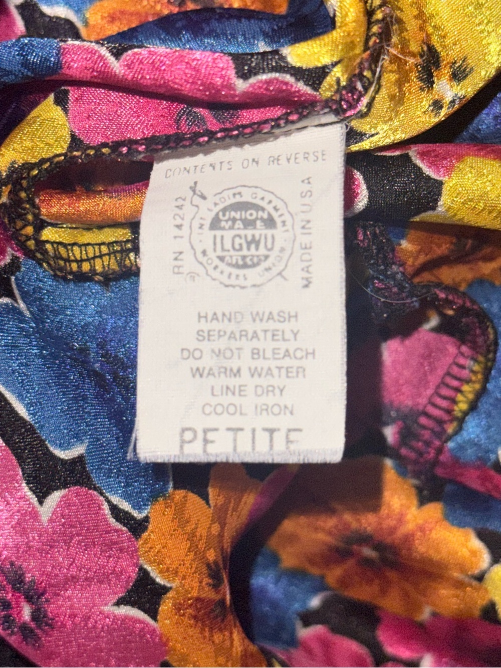Rare Vintage Christian Dior Floral Satin Robe Lingerie 80s Petite Small - Picture 6 of 6